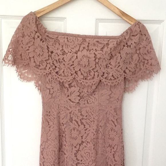 ASOS Lace Bardot Pencil Midi Dress US size 0 - Picture 4 of 8